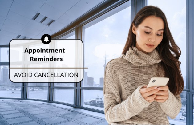 physical therapist sending automated appointment reminders message to a patient.