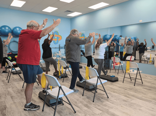 Patients at GeriHab Physical Therapy participating in therapy sessions to improve their mobility and wellness.