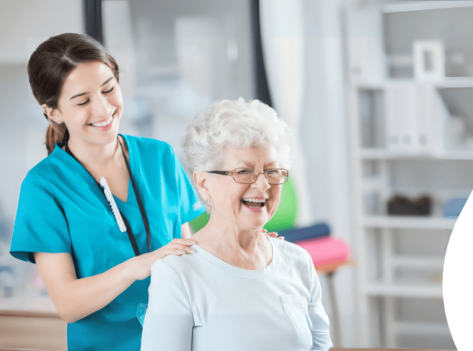 Chiropractor performing gentle back massage on an older patient, showcasing soft tissue techniques used in chiropractic care for seniors.
