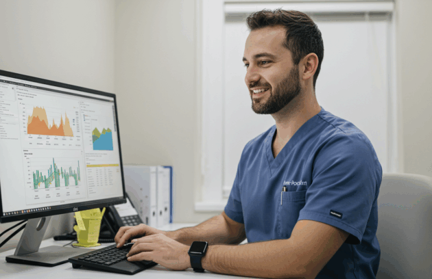 miling therapy professional using an EMR system to streamline Medicare billing, optimizing CMS-1500 form processing and 837P claims