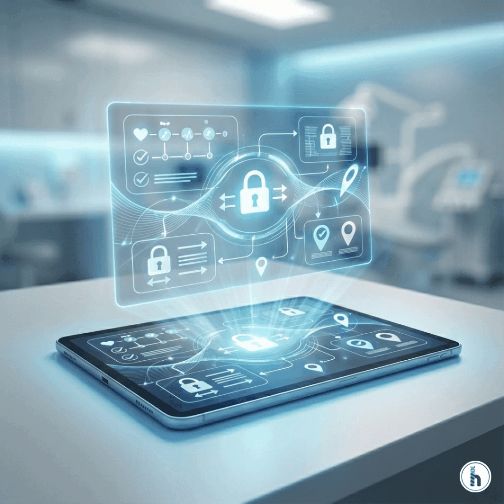 Secure telehealth platform interface illustrating Telehealth 2026 compliance and Medicare virtual care requirements