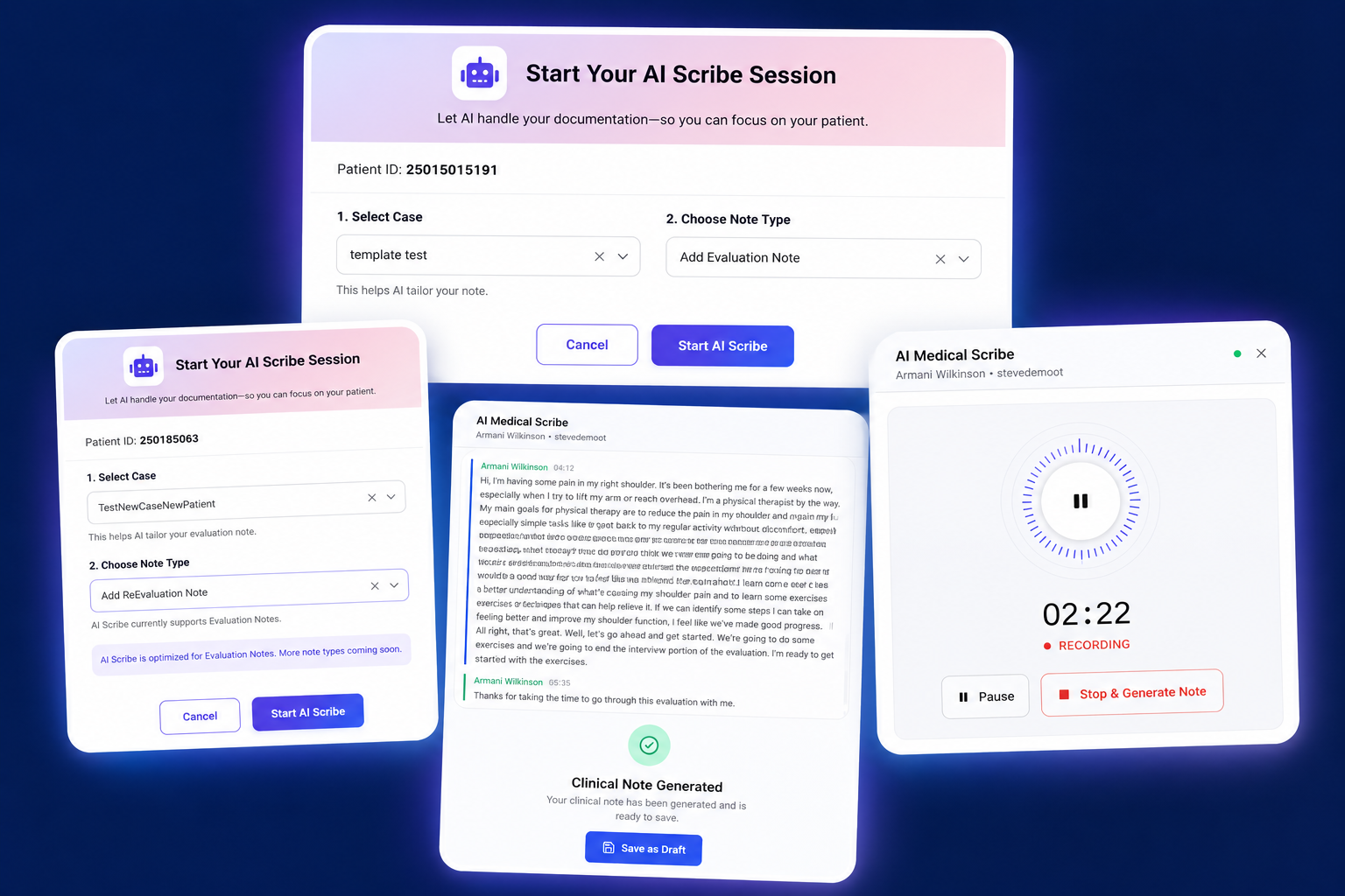 HelloNote AI Scribe interface preview